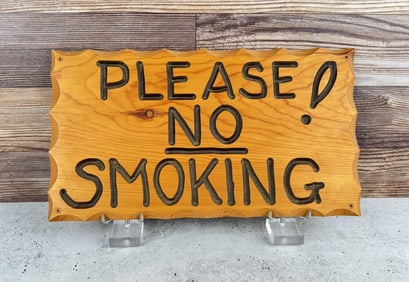 Please No Smoking Montana Saloon Cowboy Sign