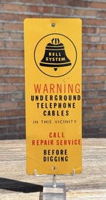 Bell System Underground Telephone Cable Sign