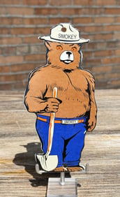 Porcelain USFS US Forest Service Smokey Bear Sign