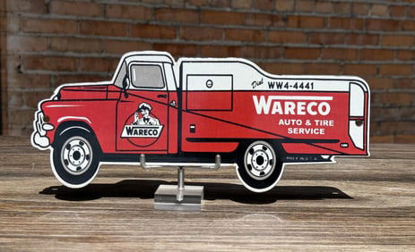 Wareco Auto & Tire Service Porcelain Truck Sign