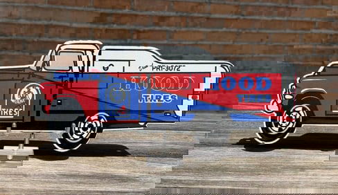 Hood Tires Porcelain Truck Sign