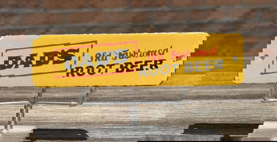 Dads Root Beer Porcelain Door Push Sign