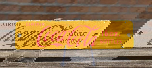 Coca Cola Porcelain Door Push Sign