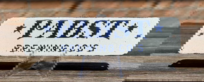 Pabst Brewing Beer Porcelain Door Push Sign