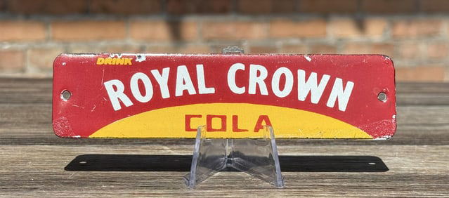 Royal Crown Porcelain Door Push Sign