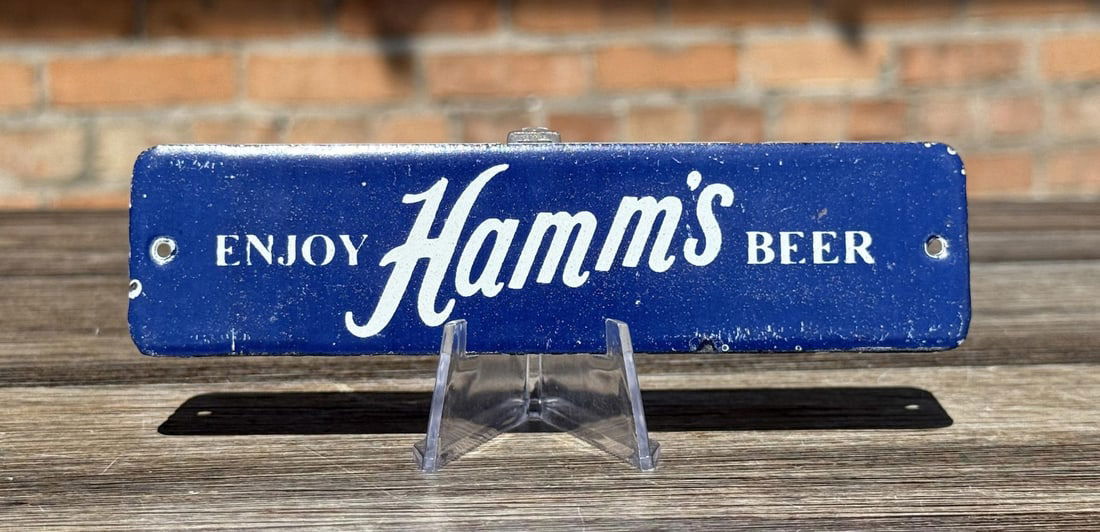 Hamms Beer Porcelain Door Push Sign (1 of 3)