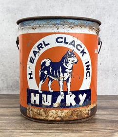 H. Earl Clack Montana 35lb Husky Oil Grease Can