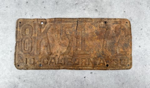1936 California License Plate