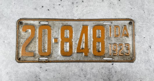 1923 Idaho License Plate