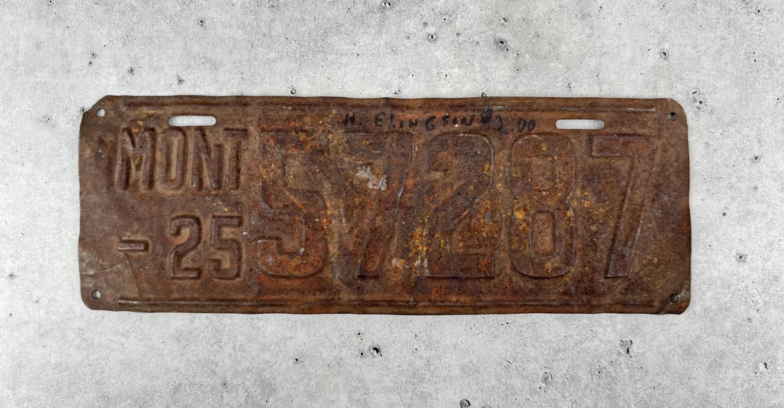 1925 Montana License Plate (1 of 3)