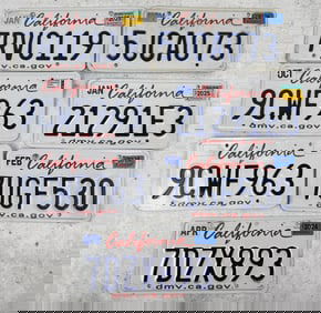 Collection of California License Plates