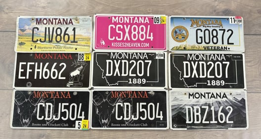 Collection of Montana Specialty License Plates