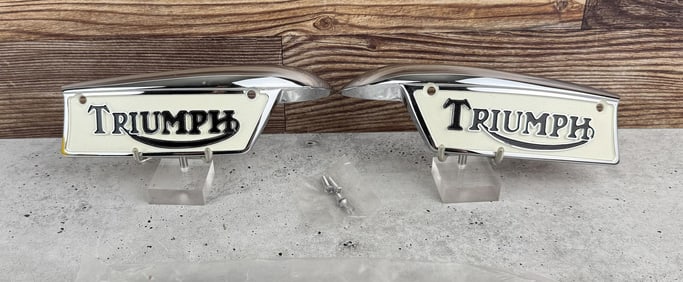 Triumph Motorcycle Tank Badges Emblems 1969-1979