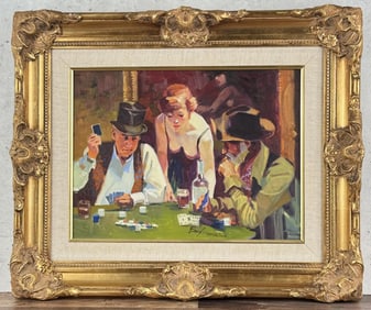 Neil Boyle The Gamblers Oil Painting