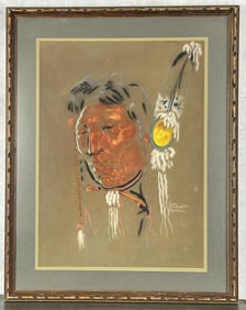 Nancy McLaughlin Montana Piegan Indian Pastel