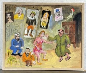 James Martin Pictures on the Wall Gouache Painting