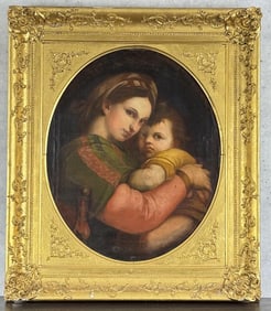 After Raphael Madonna Della Seggiola Oil Painting