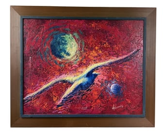 Robert McKinney Seagull Oil Painting