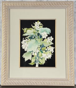 Harold Balazs Thimble Berry Watercolor Painting