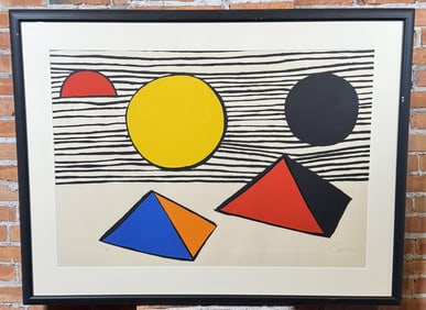 Alexander Calder Pyramids and Sun Lithograph