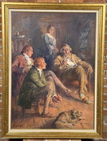 Frederick Coffay Yohn Tavern Scene Oil Painting