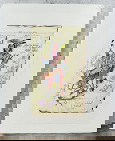 George Flett Ledger Drawing Print