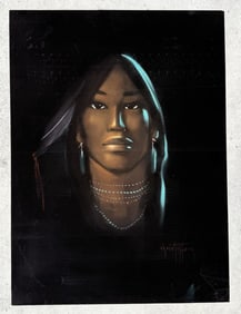 Gerda Christoffersen Pastel Indian Drawing