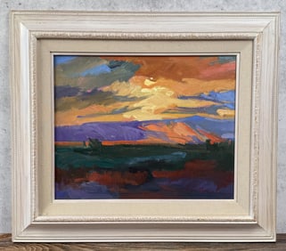 Betty Jean Billups Mountain Fire Oil Painting