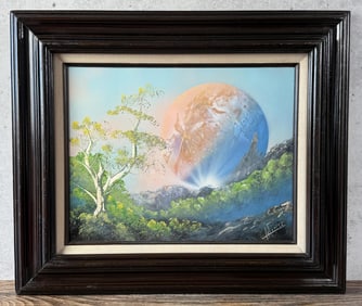 Montez Outer Space Moon Painting
