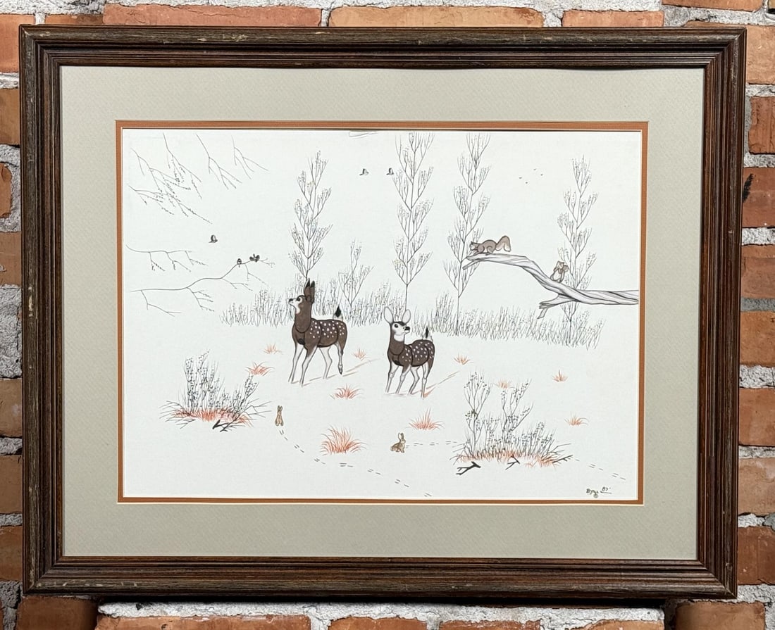 Beatien (Little No Shirt) Yazz Gouache Painting (1 of 5)