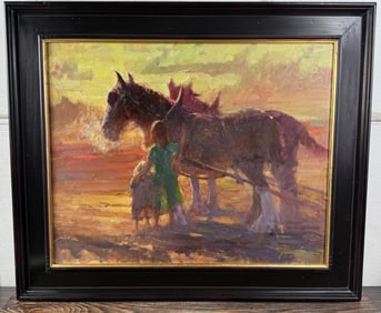 Kyle Paliotto Family Strength Oil Painting
