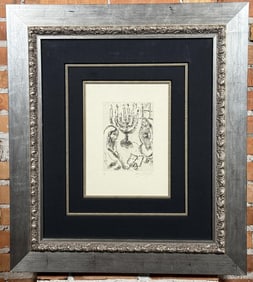 Marc Chagall Le Candelabre Etching