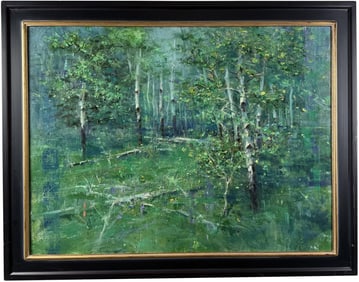 Mike Wise Aspen Grove Oil Painting