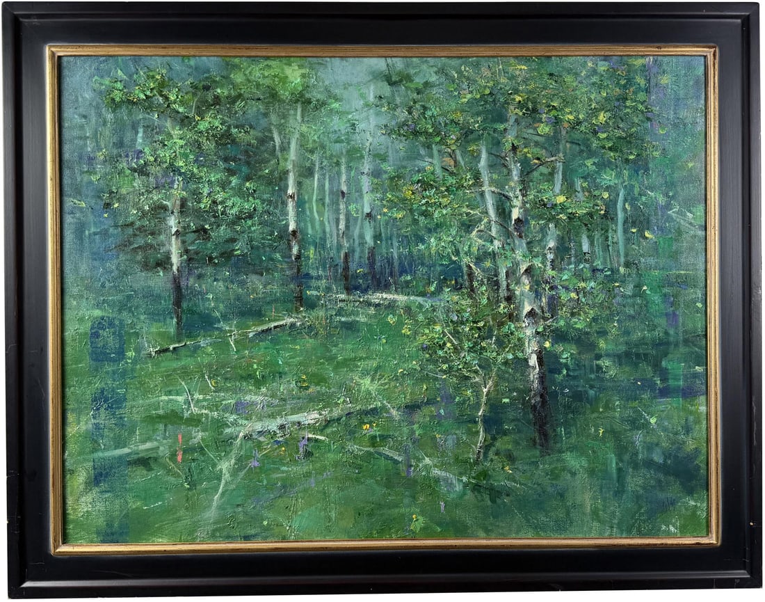 Mike Wise Aspen Grove Oil Painting (1 of 4)