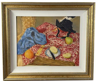 John Ferren Still Life Pears and Orange Painting