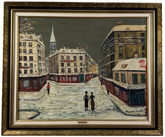 Maurice Utrillo Montmartre in Winter Painting