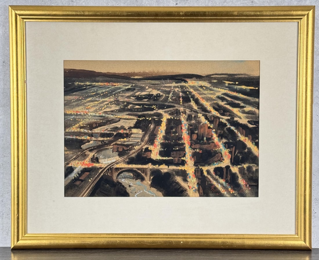 Bill James Spokane Washington Watercolor Painting (1 of 4)