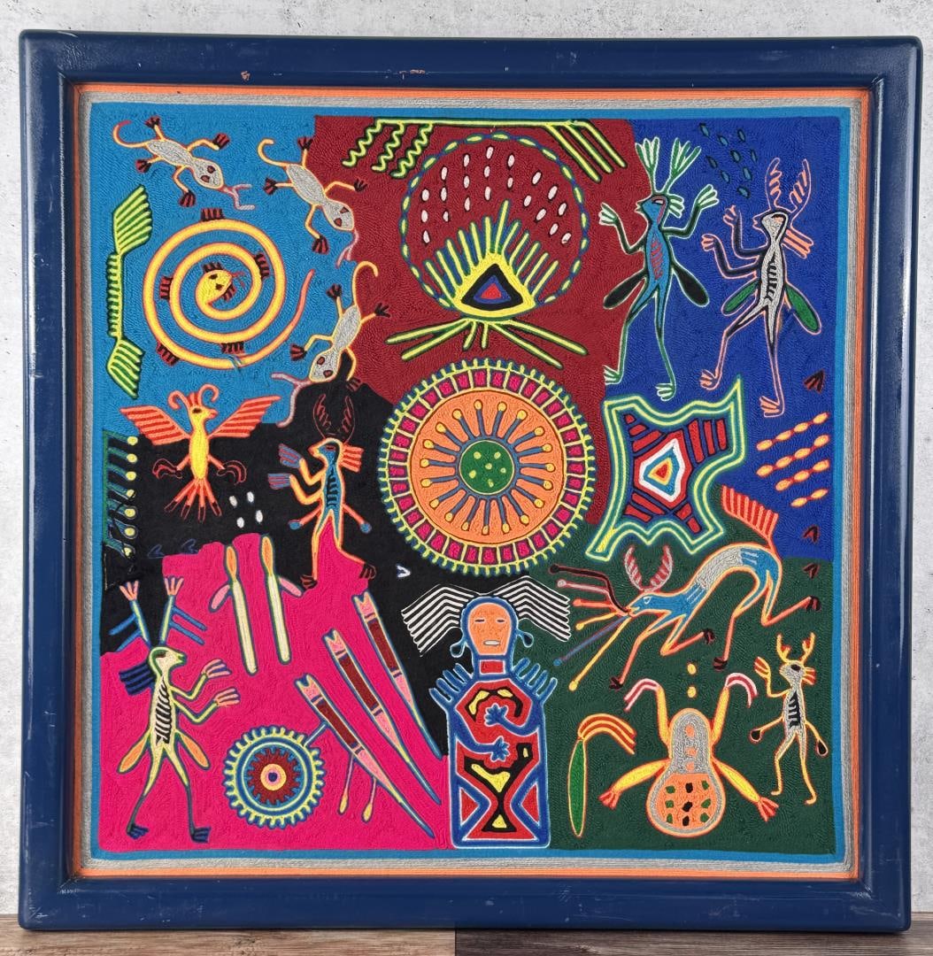 Eligio Carrillo Huichol Yarn Painting (1 of 7)