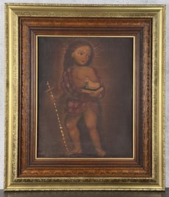 Spanish Colonial Cuzco School St John Painting