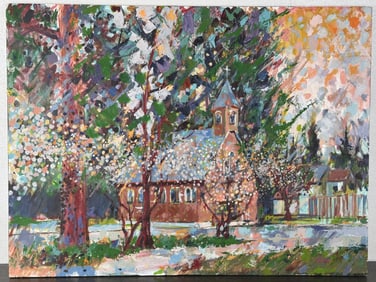 John Thamm Church Oil Painting
