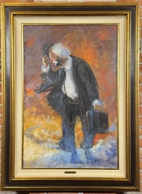 Robert Owen So Long Clown Oil Painting