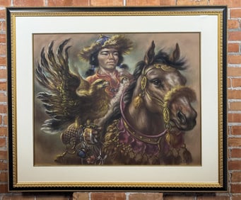 Virginia Dan Falconer Pastel Drawing