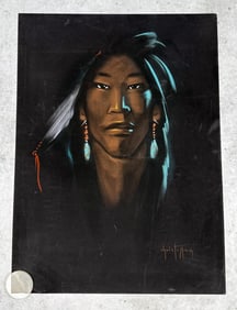 Gerda Christoffersen Pastel Indian Drawing