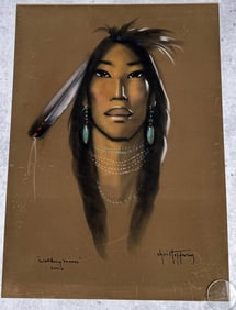 Gerda Christoffersen Pastel Indian Drawing