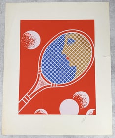 Erte Tennis Serigraph Print