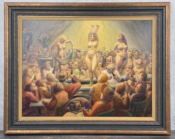 Eli Levin Burlesque Show Painting