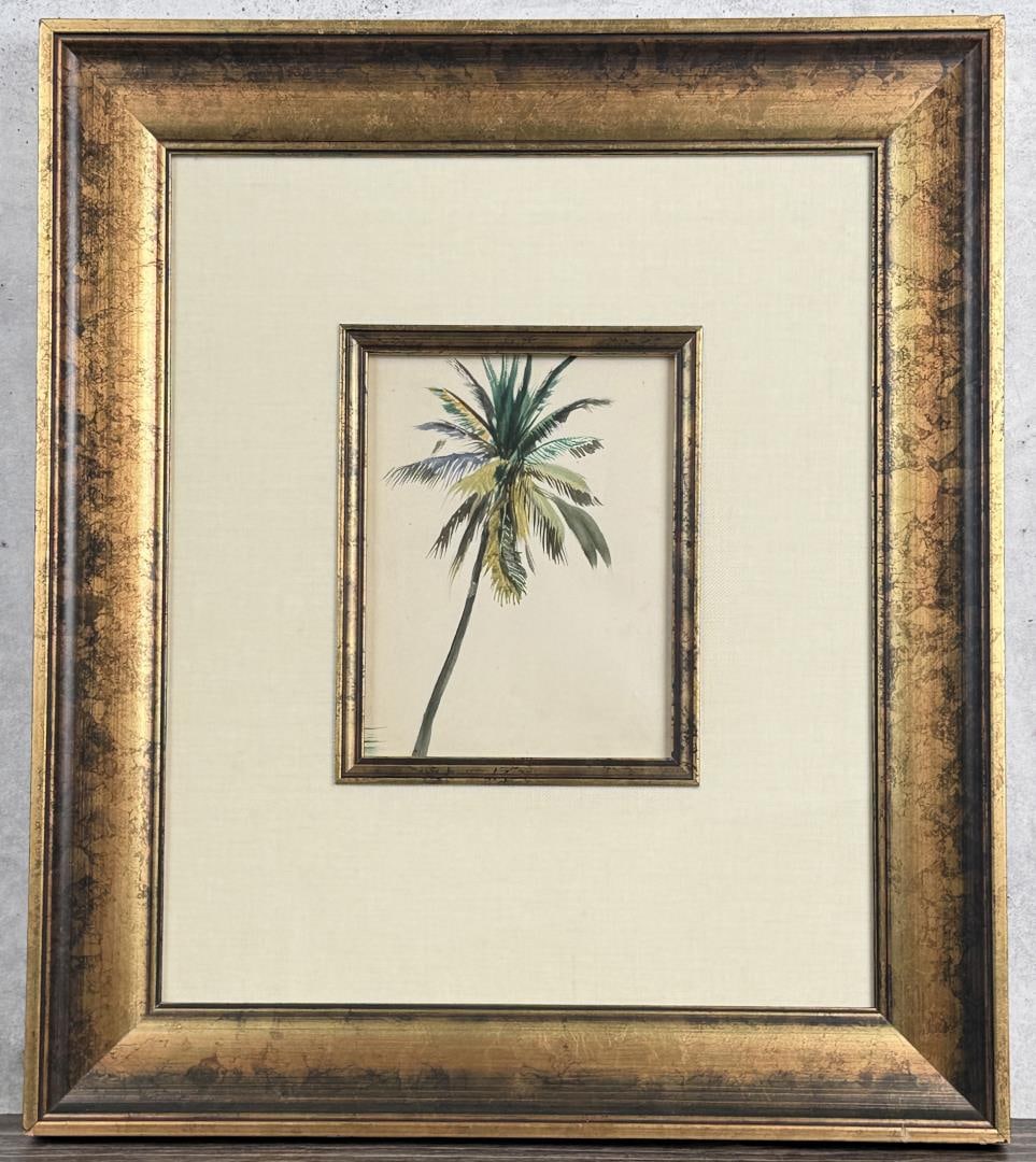 Peter Hurd Palm Tree Watercolor Painting (1 of 5)