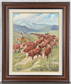 Walter Graham Cattle Drive Painting