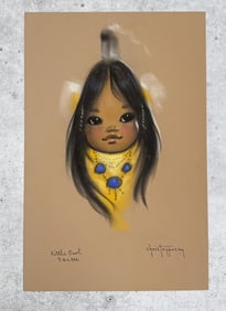 Gerda Christoffersen Pastel Indian Drawing