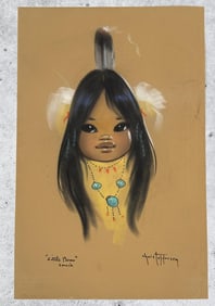 Gerda Christoffersen Pastel Indian Drawing